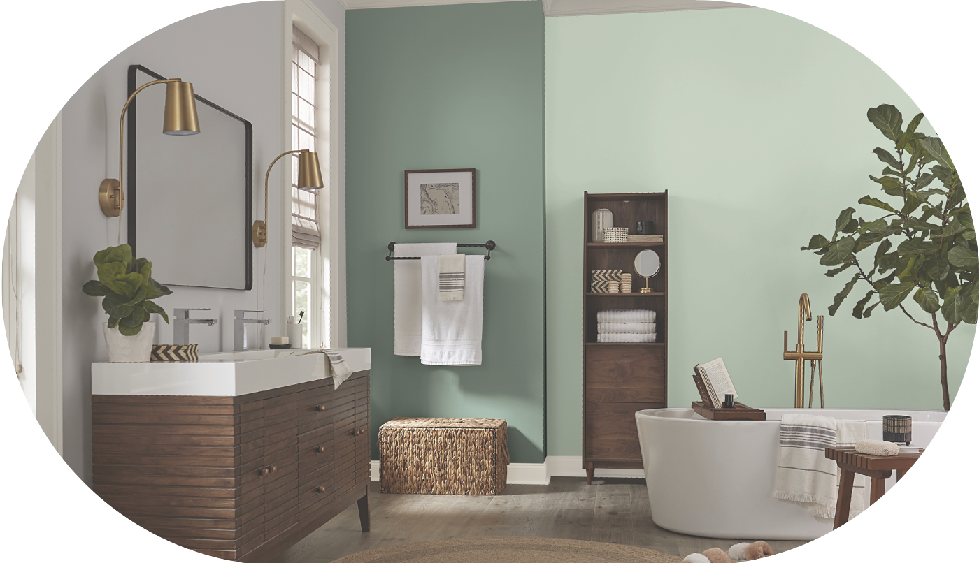 Tendance couleur Dulux 2025 4 ARCHIVES TERRESTRES murs de salle de bain verts